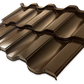 Металлочерепица МП Монтерроса-M NormanMP (ПЭ-01-8017-0.5) Премьер