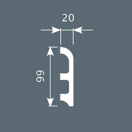 Плинтус Cosca Decor PX014 99х20х2000 мм