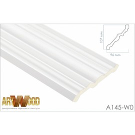 Плинтус потолочный Hi Wood A145-W0 107х96х2400 мм