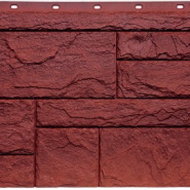 Цокольный сайдинг FineBer - Природный Камень Красно-коричневый