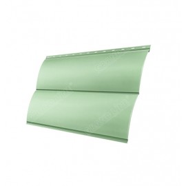 Металлический сайдинг Grand Line Блок-хаус бело-зеленый 0,45 PE