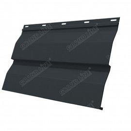 Металлический сайдинг Grand Line Корабельная доска антрацитово-серый 0,5 Velur20