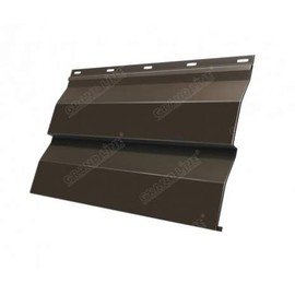 Металлический сайдинг Grand Line Корабельная доска темно-коричневый 0,45 Drap