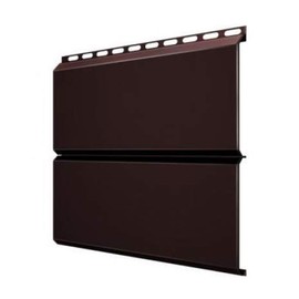 Металлический сайдинг Grand Line Экобрус шоколад 0,5 Satin
