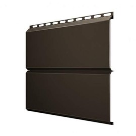 Металлический сайдинг Grand Line Экобрус темно-коричневый 0,5 Velur20