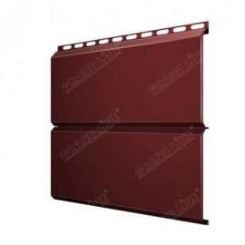 Металлический сайдинг Grand Line Экобрус оксидно-красный 0,5 Velur20