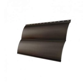 Металлический сайдинг Grand Line Блок-хаус new Темно-коричневый 0,5 Velur20