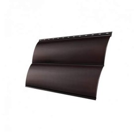 Металлический сайдинг Grand Line Блок-хаус new Шоколад 0,5 Quarzit lite