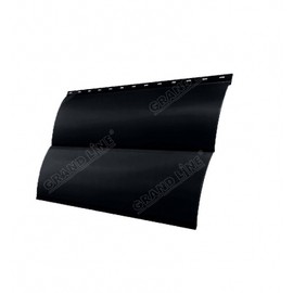 Металлический сайдинг Grand Line Блок-хаус new Черный 0,5 Velur20