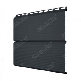 Металлический сайдинг Grand Line Экобрус gofr антрацитово-серый 0,5 Стальной бархат