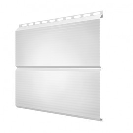 Сайдинг Grand Line ЭкоБрус gofr металлический сигнальный белый 0,5 Satin