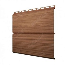 Металлический сайдинг Grand Line Экобрус gofr Honey Wood 0,45 Print Twincolor