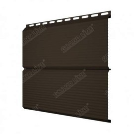 Металлический сайдинг Grand Line Экобрус gofr темно-коричневый 0,5 Satin