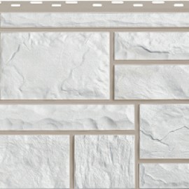 Фасадные панели FineBer - Камень Мелованный белый