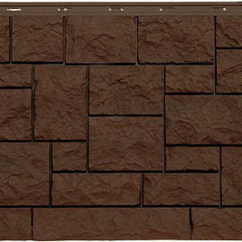 Фасадная панель FineBer - Дикий Камень Коричневый