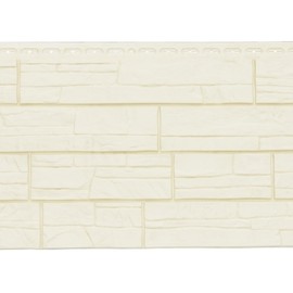 Цокольный сайдинг Grand Line Сланец молочный