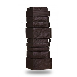 Угол наружный для цокольного сайдинга Grand Line Сланец коричневый