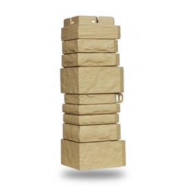 Угол наружный для цокольного сайдинга Grand Line Сланец песочный