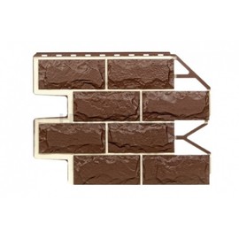 Цокольный сайдинг Holzplast Доломит Темно-Коричневый