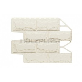 Цокольный сайдинг Holzplast Доломит Белый бесшовный