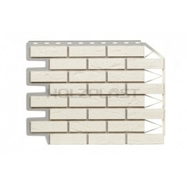 Цокольный сайдинг Holzplast Кирпич Белый