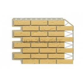 Цокольный сайдинг Holzplast Кирпич Песочный