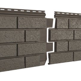 Цокольный сайдинг Ю-пласт Стоун Хаус S-Lock Клинкер Бежевый