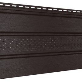 Коричневый софит Ю-Пласт CLASSIC c частичной перфорацией