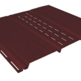 Софит Ю-Пласт Коричневый с частичной перфорацией